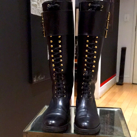 Martinez Valero Shoes - 🇺🇸 Martinez Valero Knee High Leather Combat Boots 38.5 fits 7.5/8